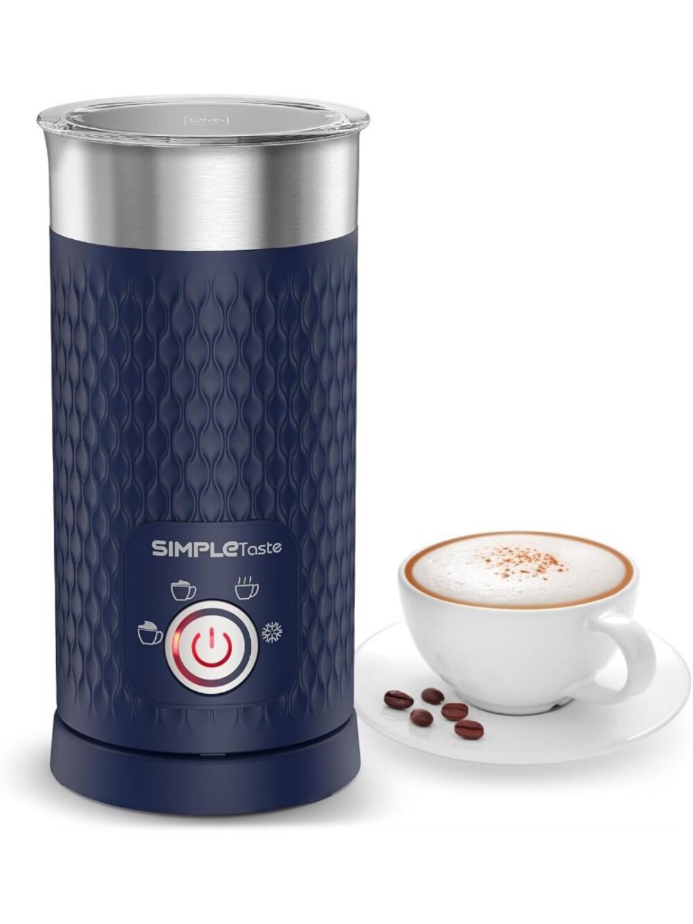 4-in-1 Electric Milk Frother & Steamer - Automatic Warm & Cold Foam Maker for